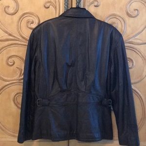 Authentic Leather Jacket / Quilted Lining Ladies Brown: